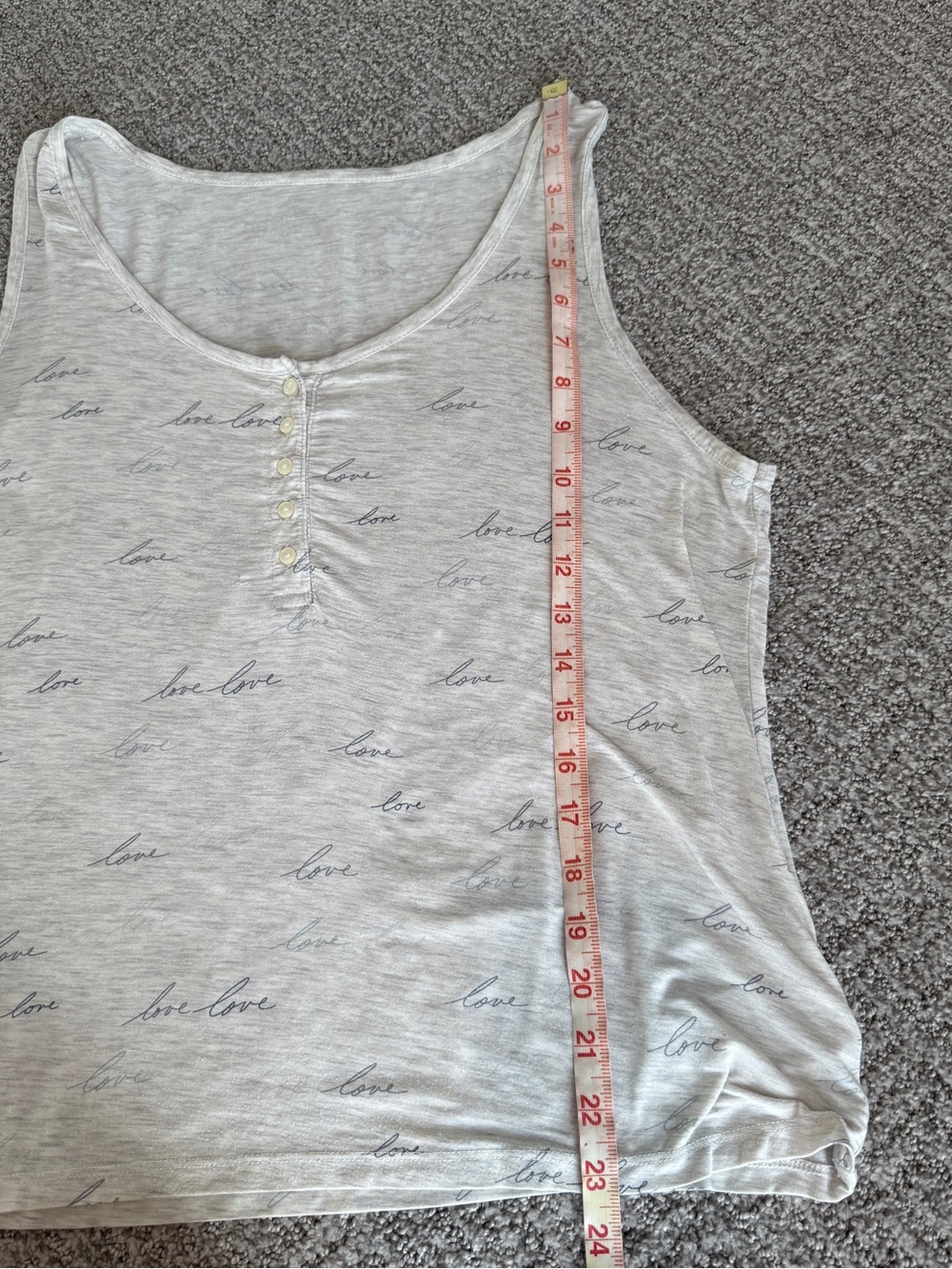 LOVE by Gap Light Gray Sleep Tank & Shorts Set Size Small - Picture 9 of 13